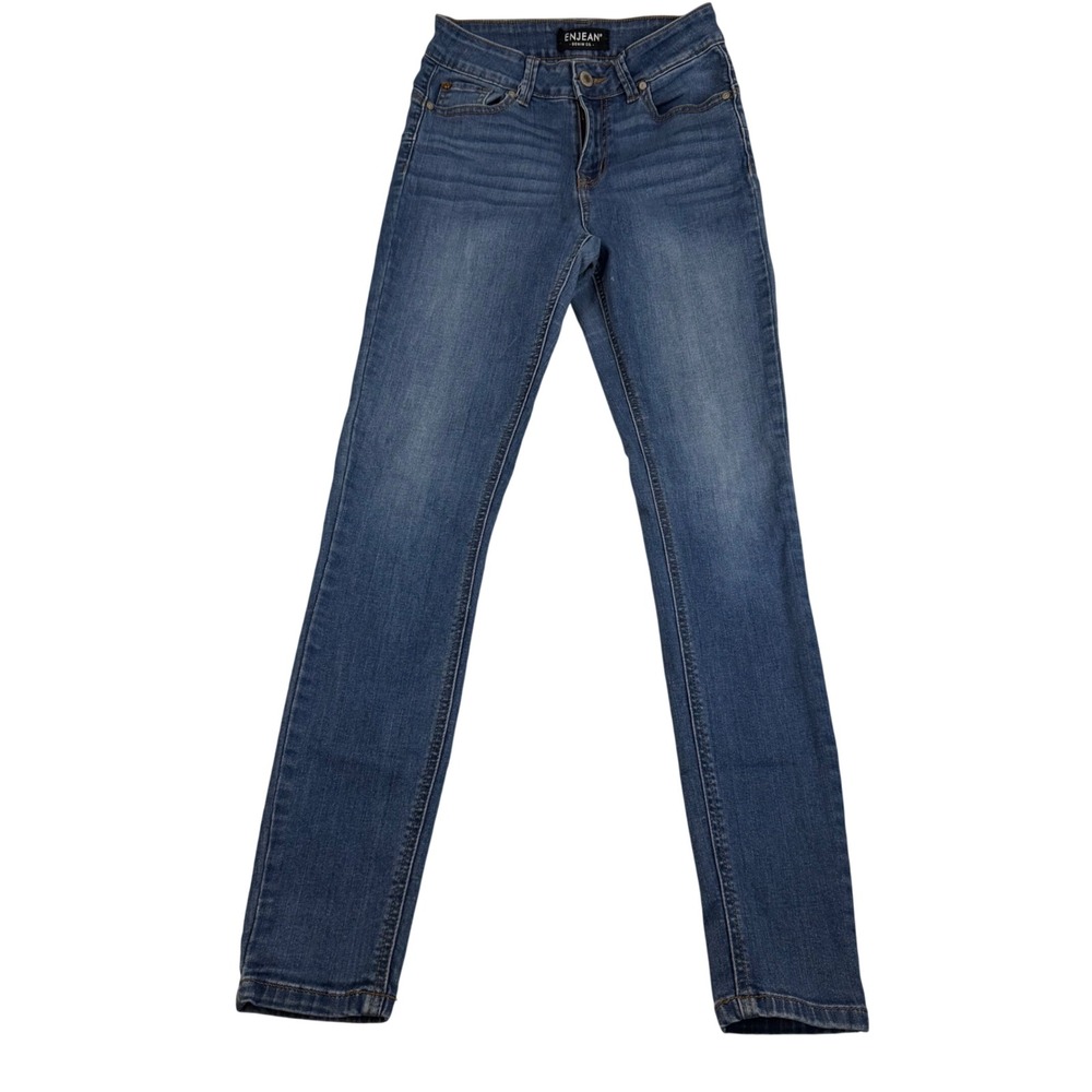 Enjean Denim Co Medium Wash Skinny Jeans Size 3 EP3230R-2 Blue Stretch Denim